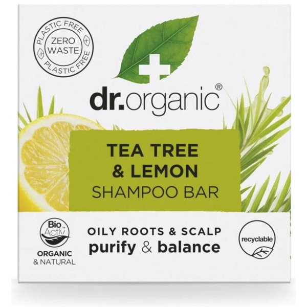 Dr. Organic Árbol Del Té Limón Champú Sólido 75G