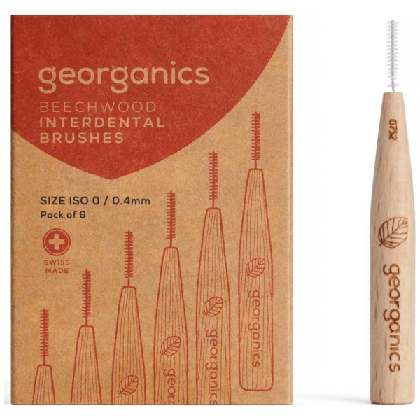 Georganics Cepillo Interdental Madera De Haya 0/0.40Mm 6Uds