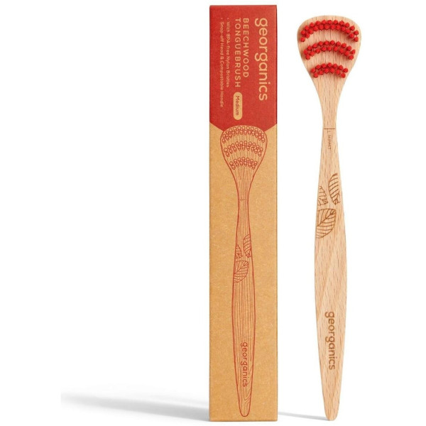 Georganics Cepillo Lingual Madera De Haya 1Ud