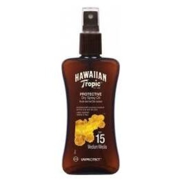 Hawaiian Tropic Protective Dry Spray Oil Spf15 Medium 200Ml Vapo