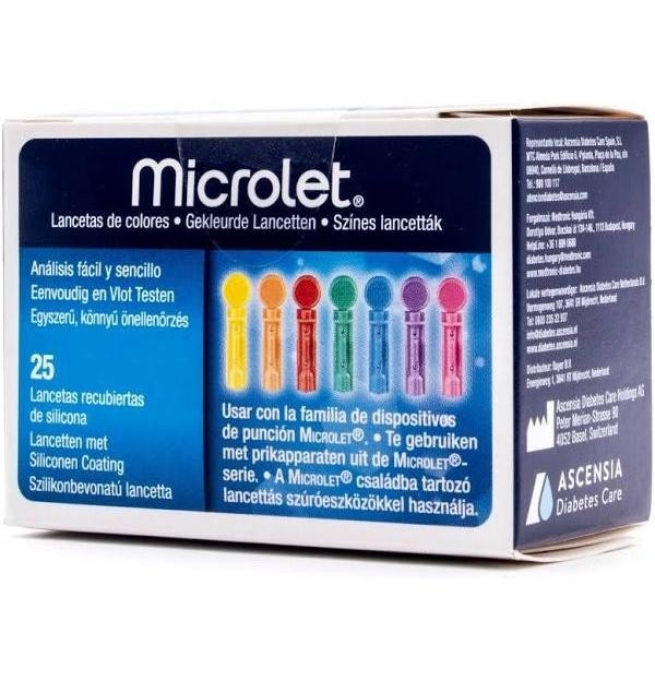 Microlet De Colores Lancetas (25 U)