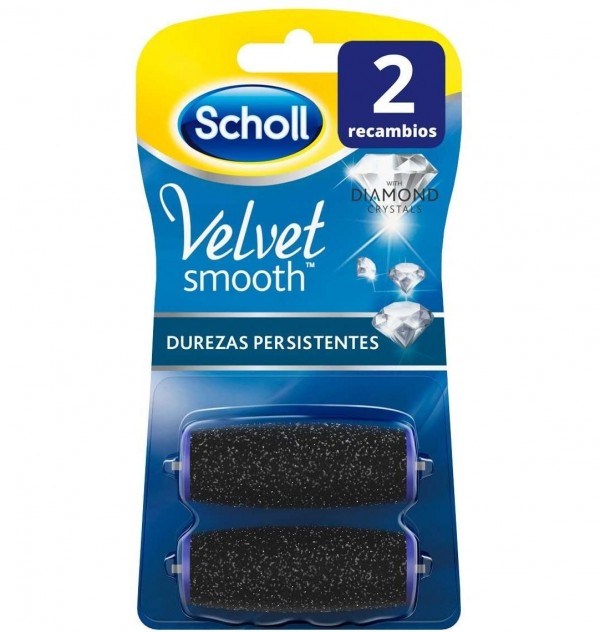 Scholl Velvet Smooth - Lima Electronica Diamond Crystals Recambio Durezas Persistentes (2 U Recambio)