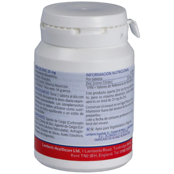 Lamberts Zinc 25Mg 120Comp