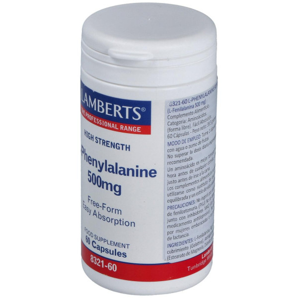 Lamberts L-Fenilalanina 500 Mg 60 Cápsulas