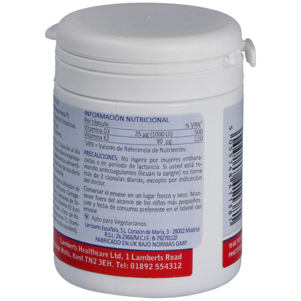 Lamberts Vitamina D3 1000 Ui Y K2 90 Μg 60Caps