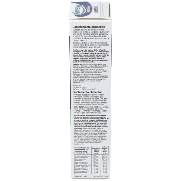 Xarope De Pino Sin Azucar 150Ml.