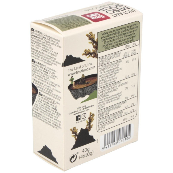 Sopa Miso Tradicional Instantanea 4Sbrs. Bio Vegan