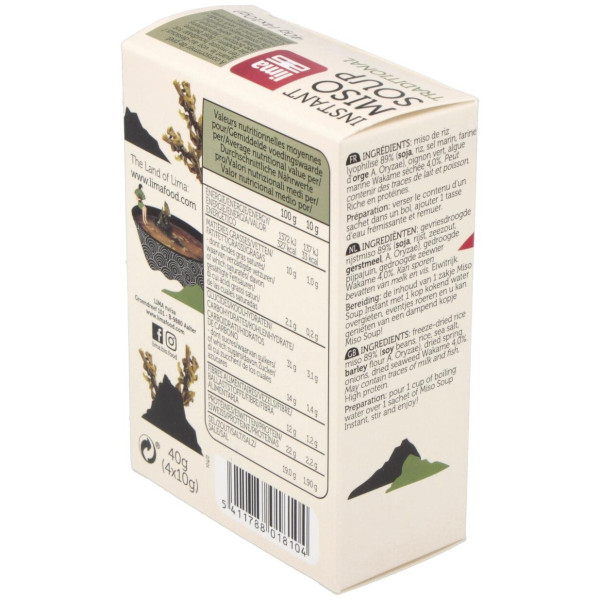 Sopa Miso Tradicional Instantanea 4Sbrs. Bio Vegan