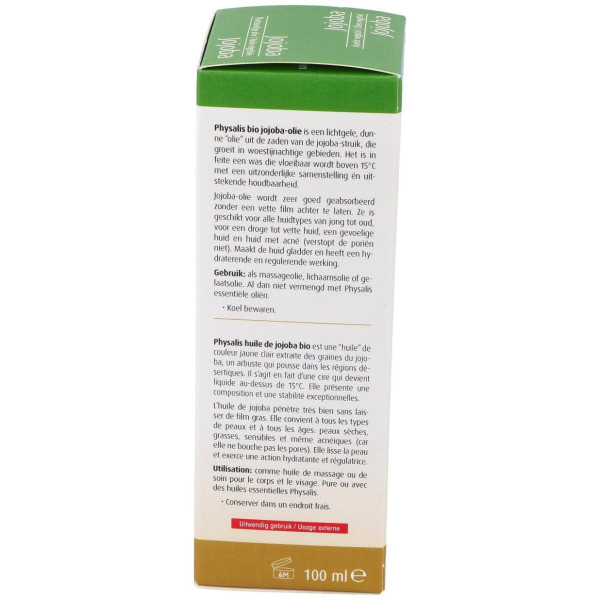 Physalis Aceite Vegetal De Jojoba Bio 100Ml