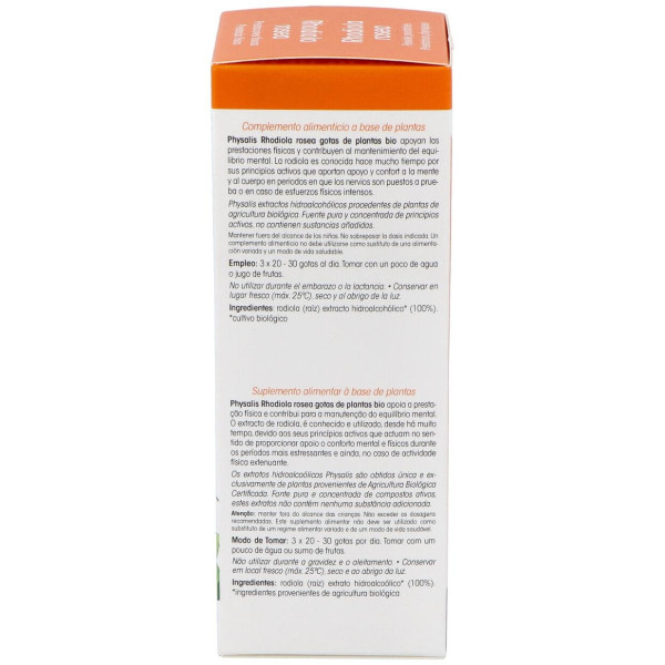 Physalis Rhodiola Rosea Extracto Hidroalcoholico Bio 100Ml