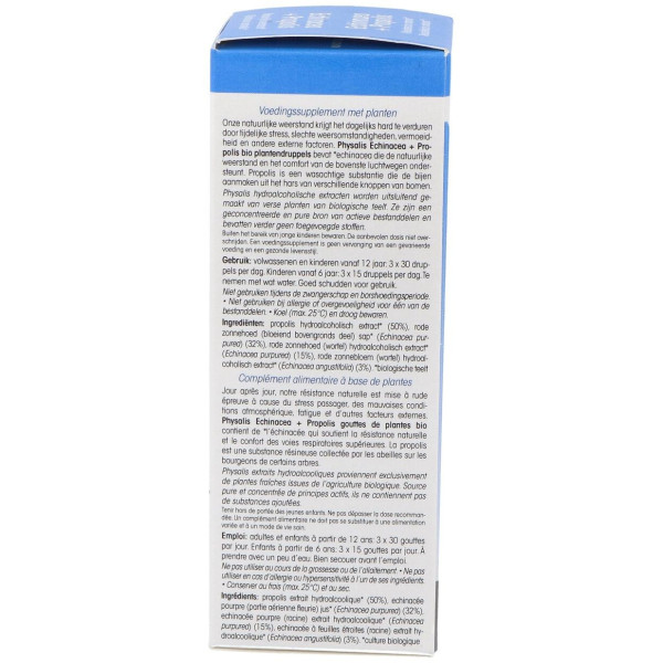 Physalis Echinácea + Própolis Extracto Hidroalcóholico Bio 100Ml