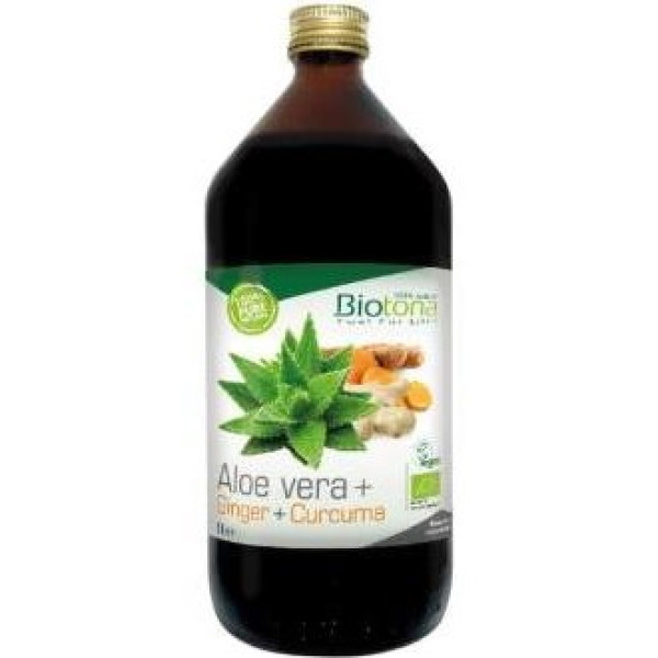 Biotona Jugo Aloe Vera+ Jengibre+ Curcuma Bio 1L