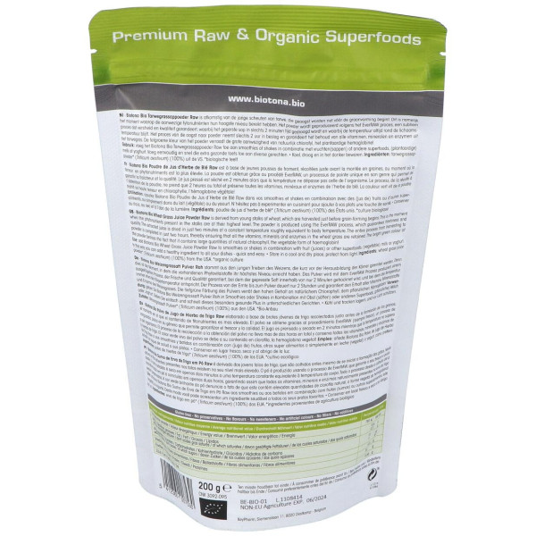Wheat Grass Raw Jugo De Trigo 200Gr. Bio 2