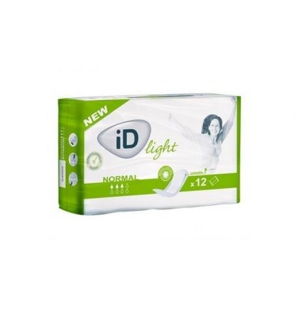 Compresa Incontinencia Orina Ligera - Id Light Fresh & Free Normal (12 Unidades)