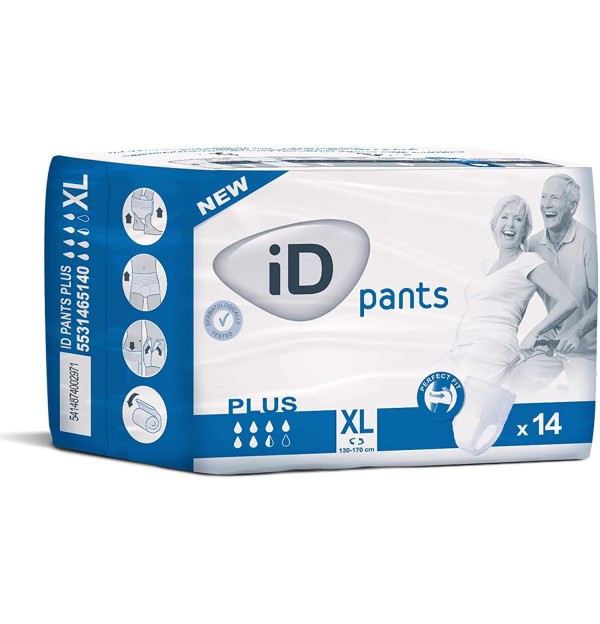 Braga Pañal Inc Orina Plus - Id Pants (T- Xl 14 U)