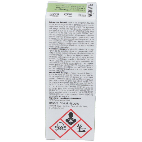 Pranarôm Aceite Esencial Orégano Español 5Ml