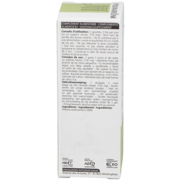 Pranarôm Aceite Esencial Cardamomo 5 Ml