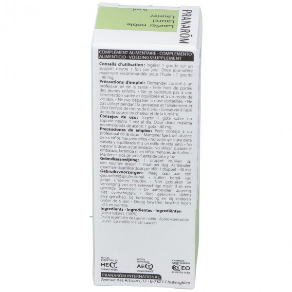 Pranarom Aeqt Top Naturales Laurel Hoja 5Ml