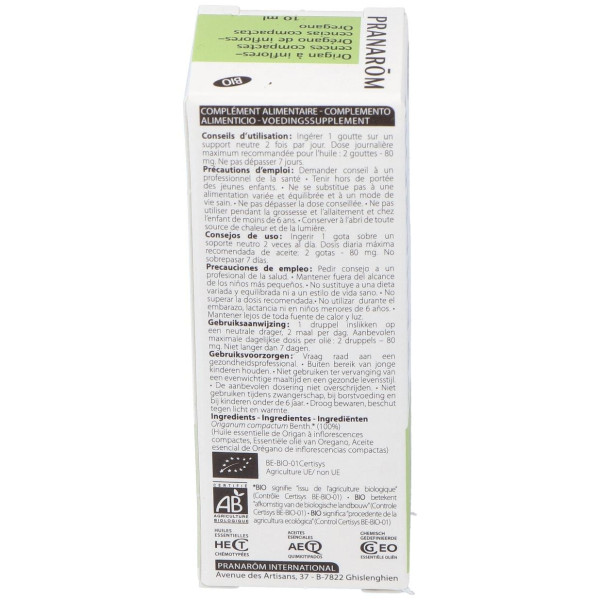 Oregano Inflorescencias Comp.Ac. Esencial 10Ml.Bio