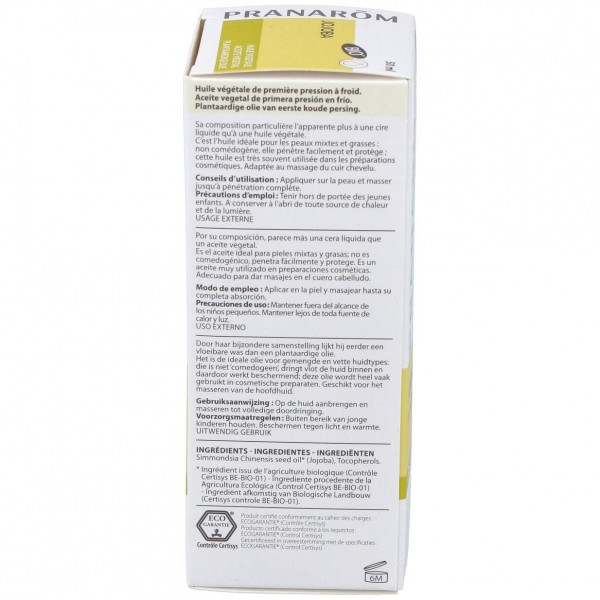 Pranarôm Aceite Vegetal De Jojoba Bio 50Ml