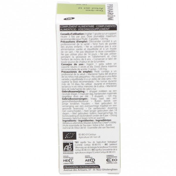 Pranarôm Aceite Esencial De Árbol De Té Bio 10Ml