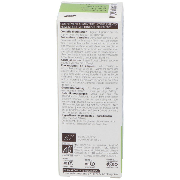 Pranarôm Aceite Esencial De Pino Silvestre Bio 10Ml