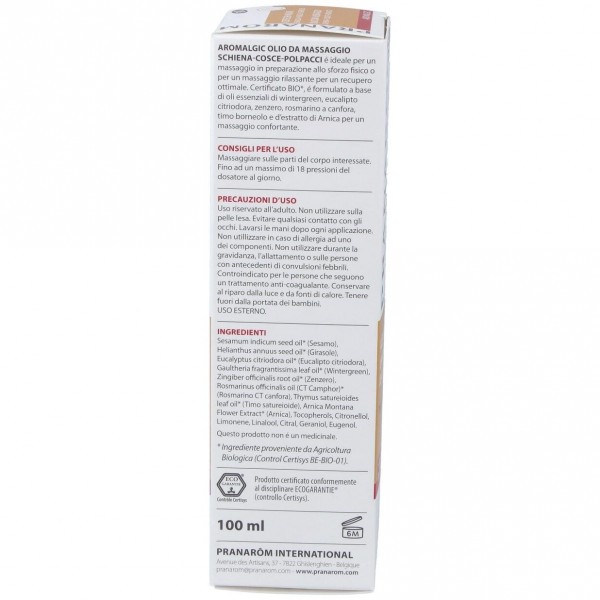 Pranarom Aceite De Masaje Aromalgic Espalda-Muslos-Gemelos, 100 Ml