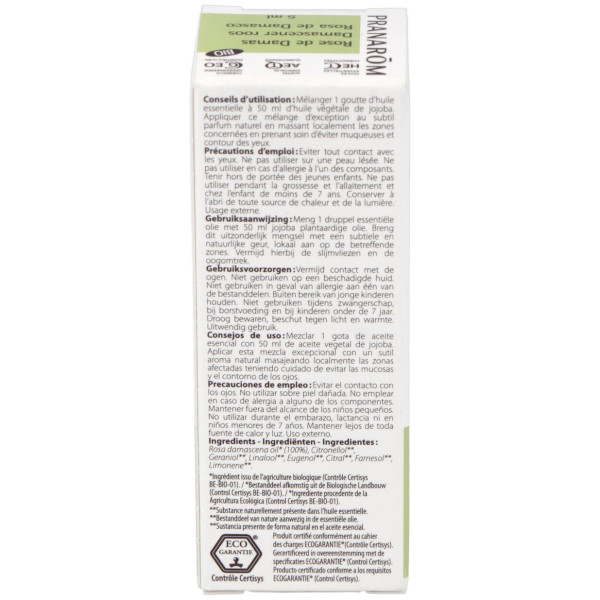 Pranarôm Aceite Esencial De Rosa De Damasco Bio 5Ml