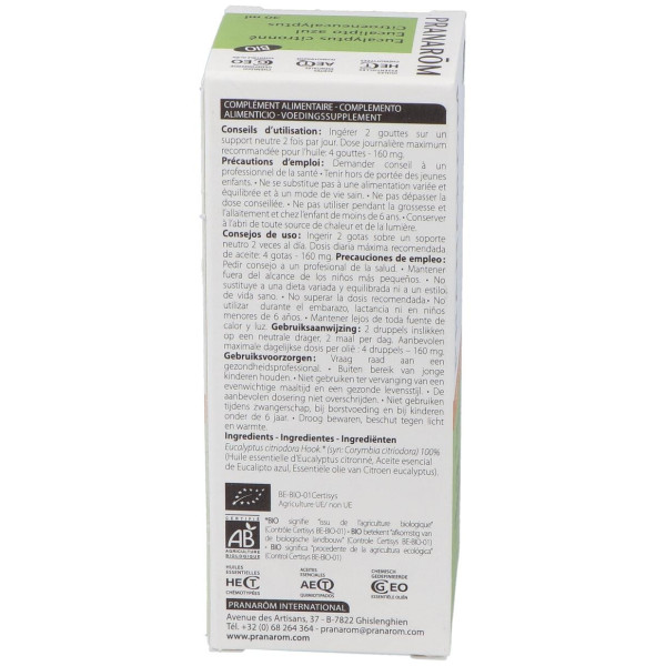 Eucalipto Azul Hoja Aceite Esencial Bio 30Ml.