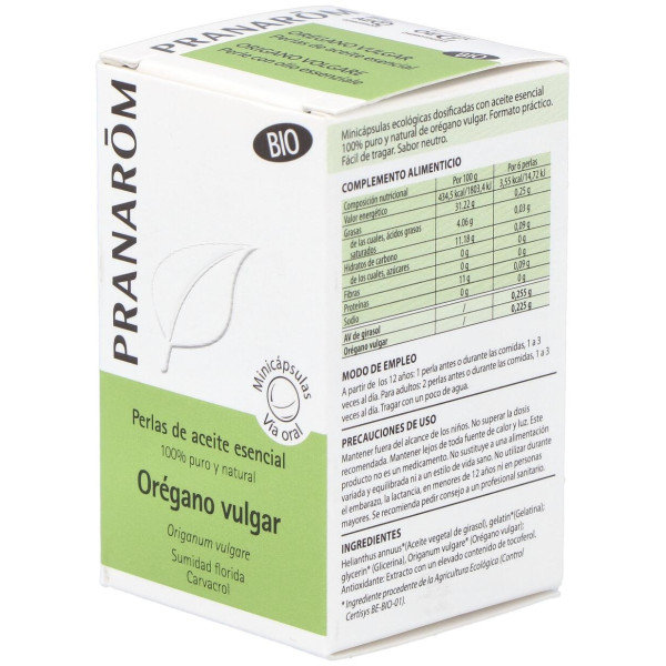 Oregano Vulgar Ac. Esencial En Perlas 60Perlas Bio 2