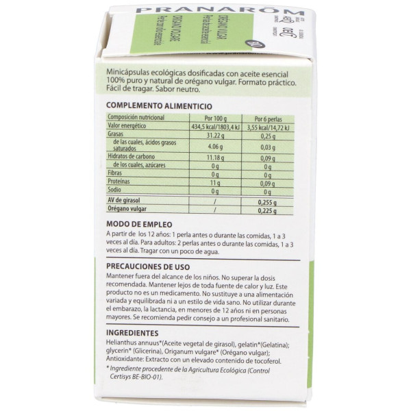 Oregano Vulgar Ac. Esencial En Perlas 60Perlas Bio 2