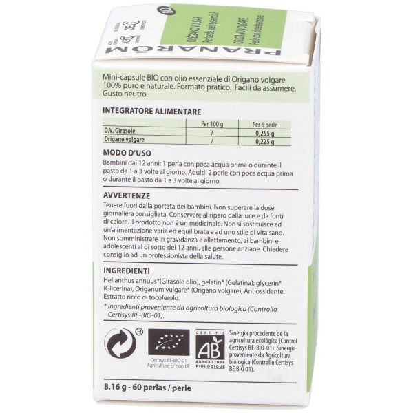 Oregano Vulgar Ac. Esencial En Perlas 60Perlas Bio 2