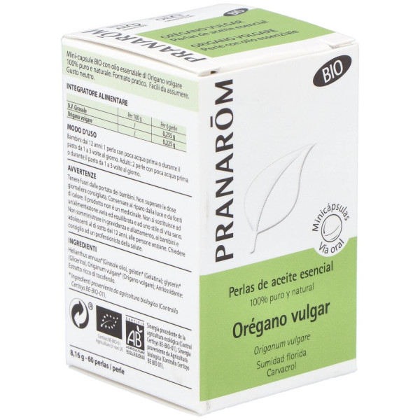 Oregano Vulgar Ac. Esencial En Perlas 60Perlas Bio 2
