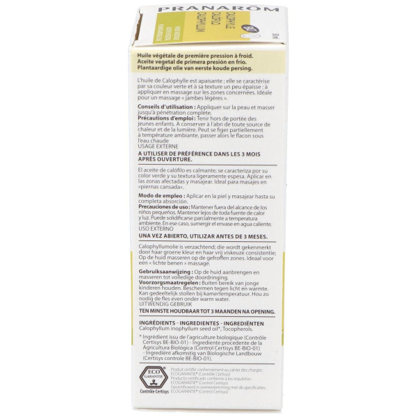 Pranarôm Bio Aceite Vegetal Calófilo 50Ml