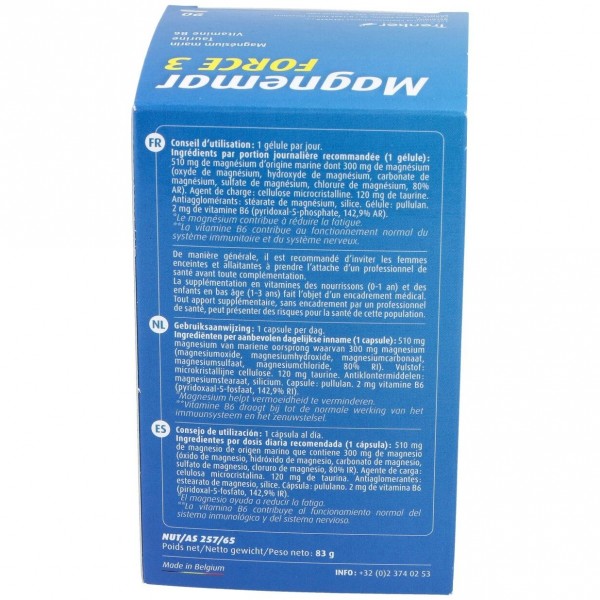 Orthonat Magnemar Force 3 90 Caps Energía Y Vitalidad