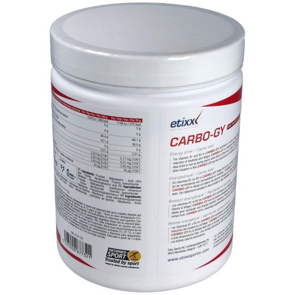 Etixx Carbo-Gy Powder Red Fruits 1Kg.