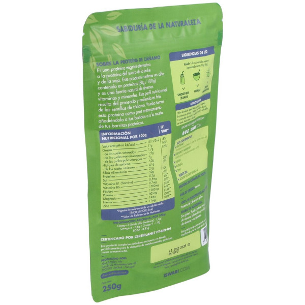 Proteina De Cañamo Superalimento 250Gr. Bio