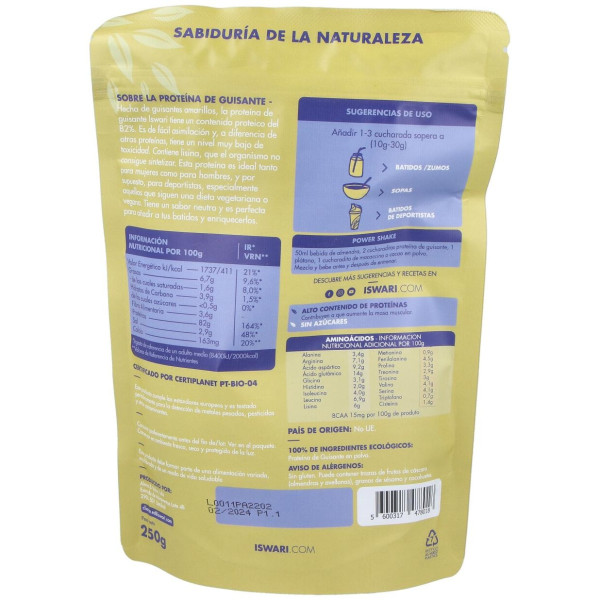 Proteina De Guisante Superalimento 250Gr. Bio