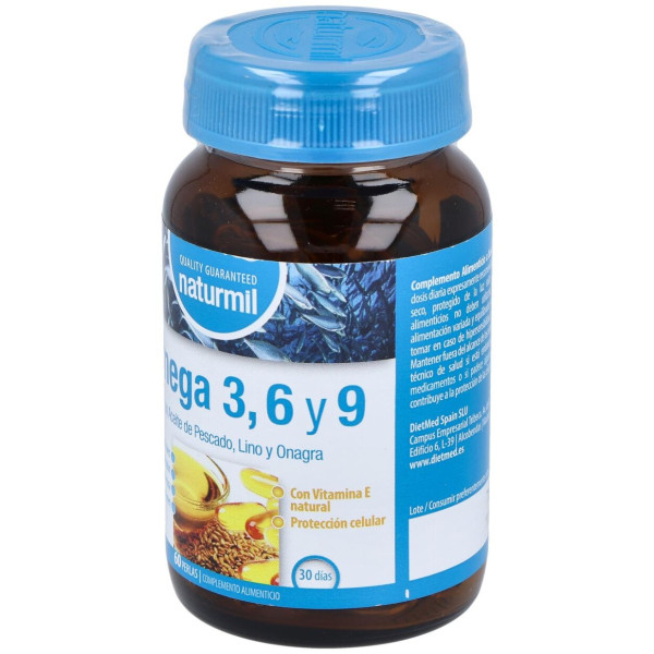 Naturmil Omega 3_6 Y 9 Aceite De Pescado_ Lino Y Onagra 60 Perla