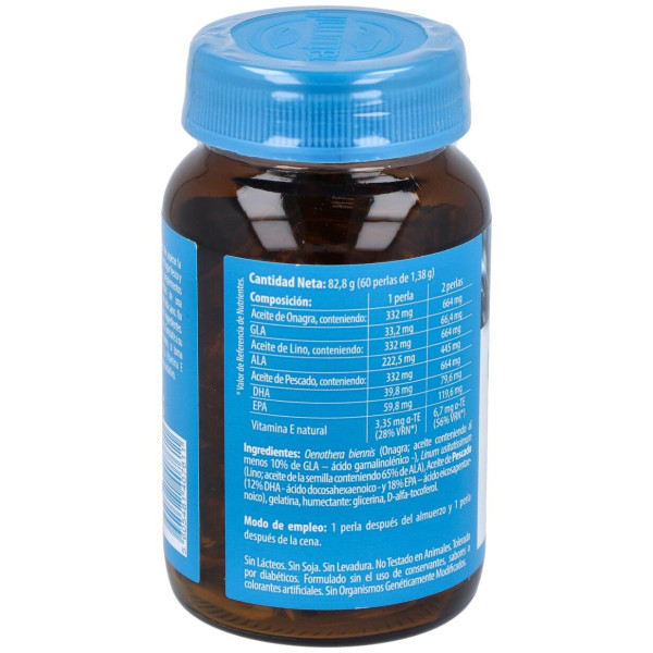 Naturmil Omega 3_6 Y 9 Aceite De Pescado_ Lino Y Onagra 60 Perla