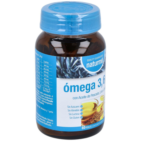 Naturmil Omega 3_6 Y 9 Aceite De Pescado_ Lino Y Onagra 60 Perla