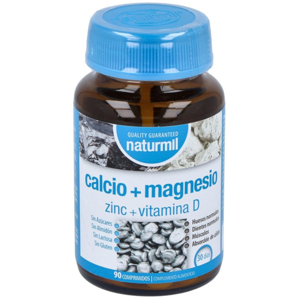 Naturmil Calcio + Magnesio + Zinc + Vitamina D 90 Comprimidos