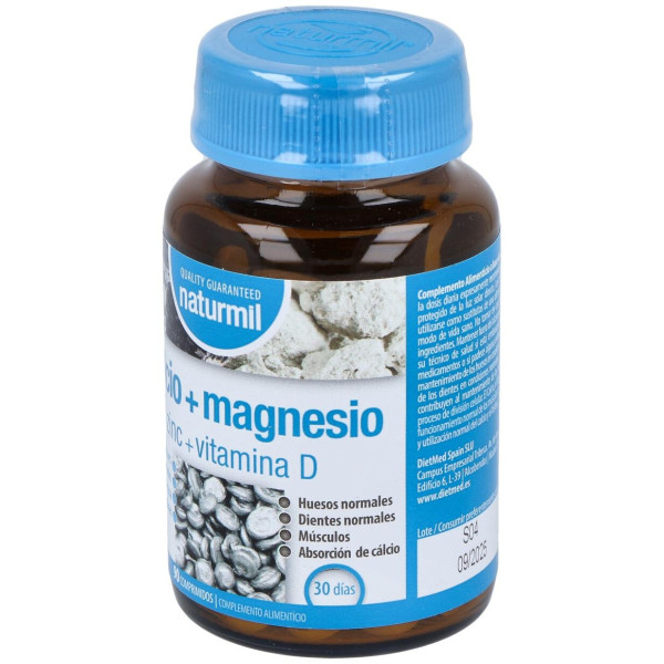 Naturmil Calcio + Magnesio + Zinc + Vitamina D 90 Comprimidos