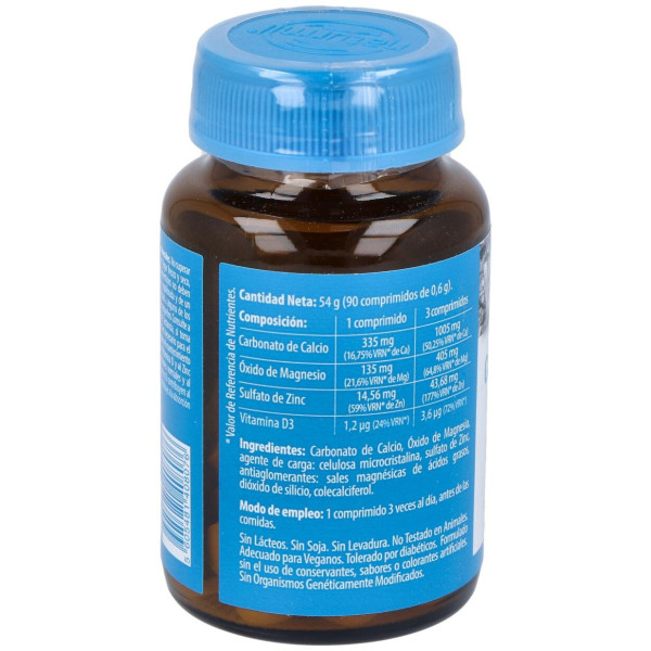 Naturmil Calcio + Magnesio + Zinc + Vitamina D 90 Comprimidos
