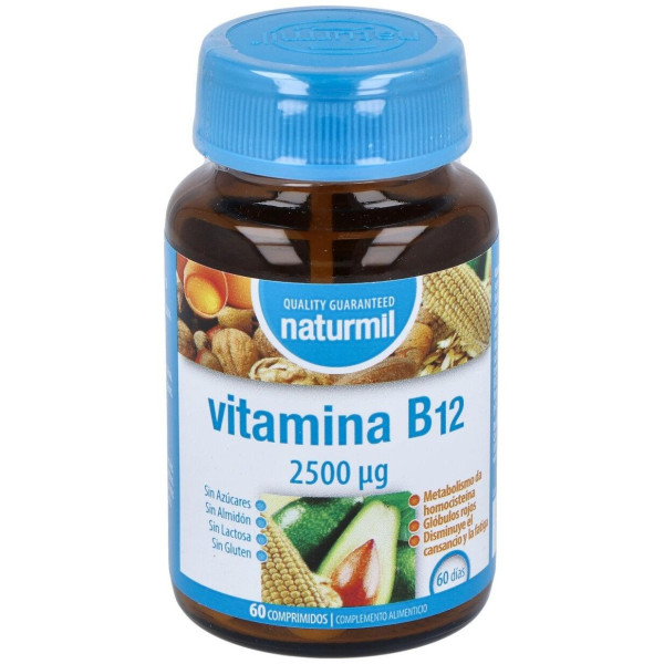 Naturmil Vitamina B12 2500Ug 60 Comprimidos