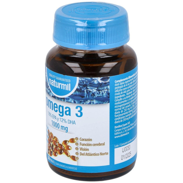 Naturmil Omega 3 Epa 18% E Dha 12% Vitamina E 1000Mg 30Caps