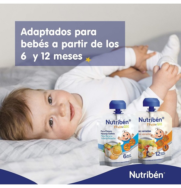 Nutriben Fruta & Go Galletas Pera Platano Naranja. - Alter