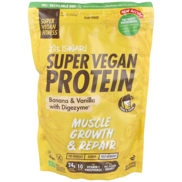 Super Vegan Protein Fitness Platano-Vainilla 350Gr