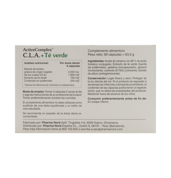 Activecomplex Cla + Te Verde (90 Capsulas)