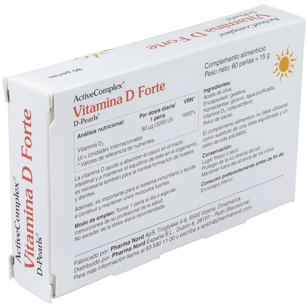 Activecomplex Vitamina D 3200Ui 80 Perlas